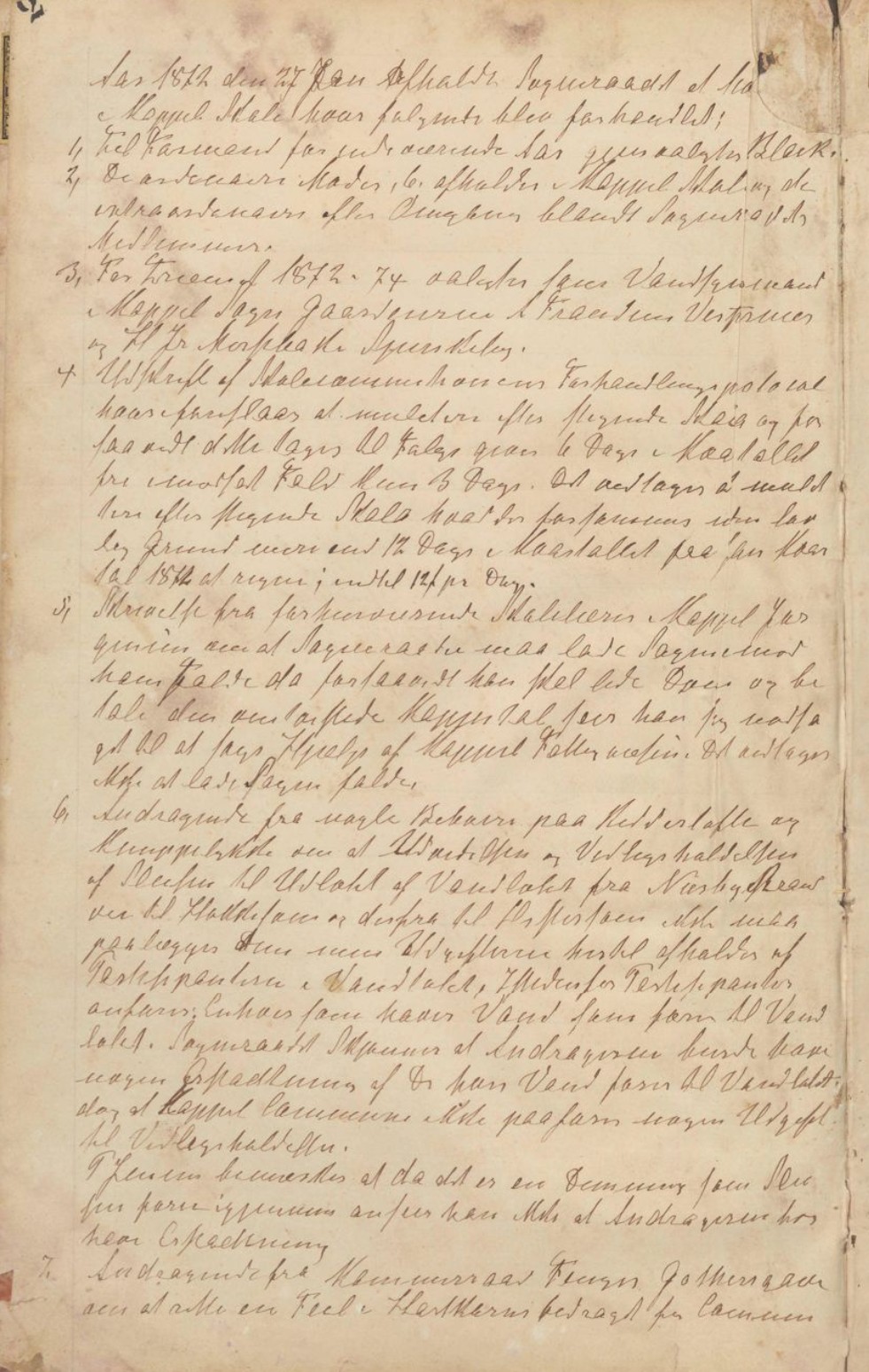 Historical council minutes
